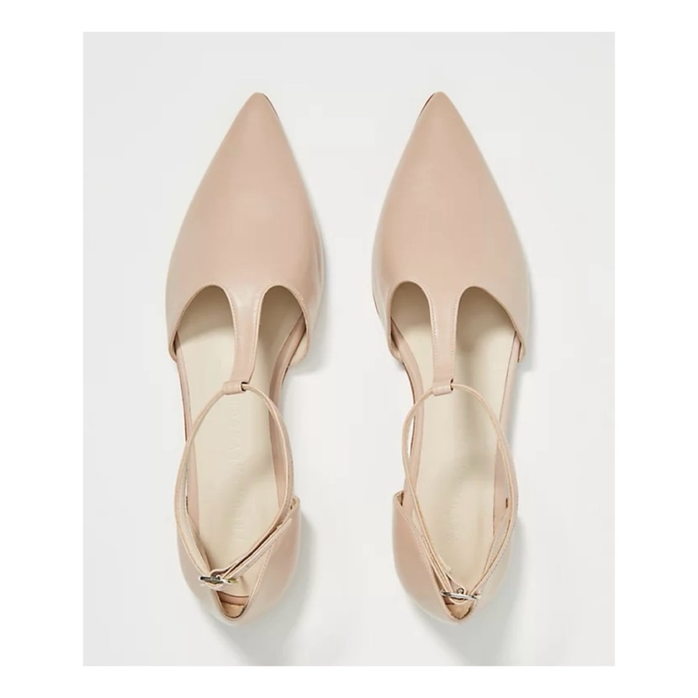 Freda Salvador nude Pointed Leather Slingback Flats